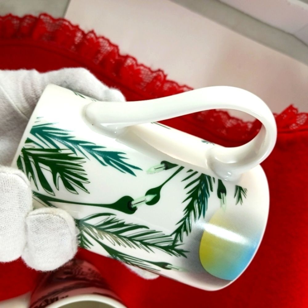 Starbucks 2020 Christmas New Bone China 11oz. Coffee Mug Set TWO MUGS - Picture 7 of 10